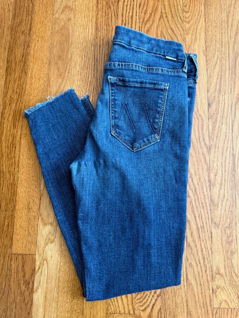 Mother Looker ankle fray skinny jeans 29